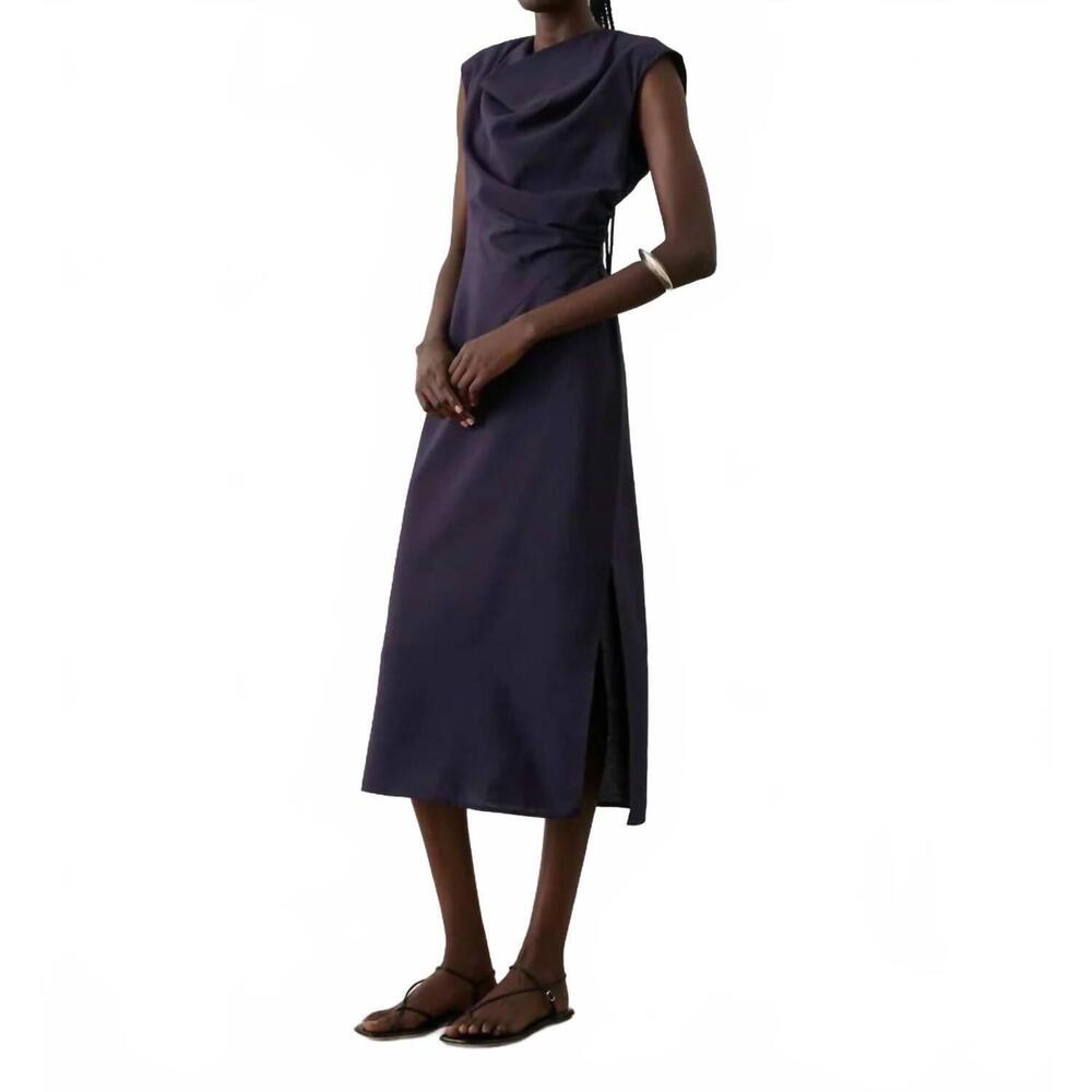NEW SOEUR eugenie dress in violet fonce